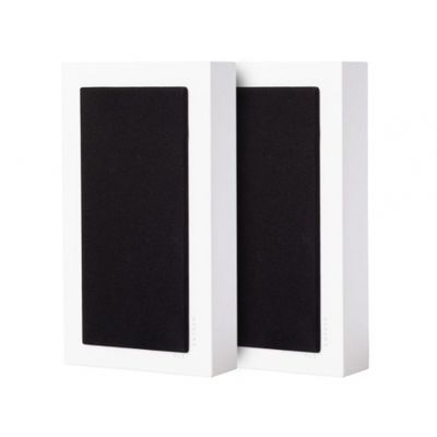 2-pakkaus DLS Flatbox Midi seinäkaiuttimet valkoisena