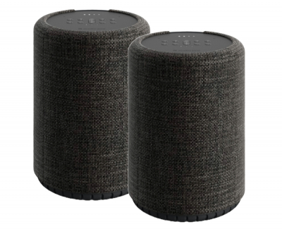 2-pack Audio Pro G10, tummanharmaa ääniohjattu älykaiutin