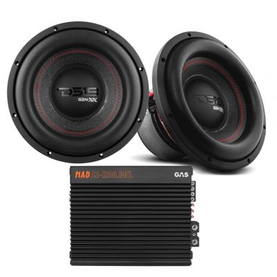 2-pack DS18 GEN-XX10.4DHE & GAS MAD A2-1200.1DFL, bassarja