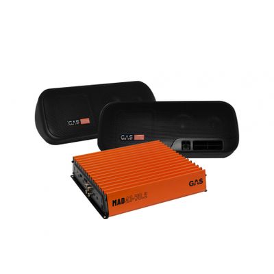 GAS GSB780 laatikkokaiutin & MAD A1-70.2, kaiutinpaketti