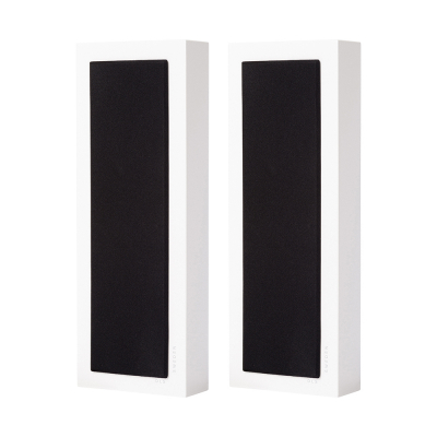 2-pakkaus DLS Flatbox Slim Large seinäkaiuttimet, mattavalkoinen