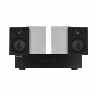 Dayton Audio MA1240 & 2 paria System One IW690 sisäänrakennettuja kaiuttimia