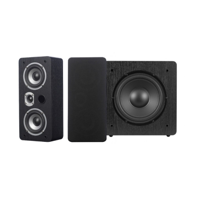 Dynavoice Magic LCR-4 EX Challenger Sub 8:n kanssa, 2.1 kaiutinpaketti mustana