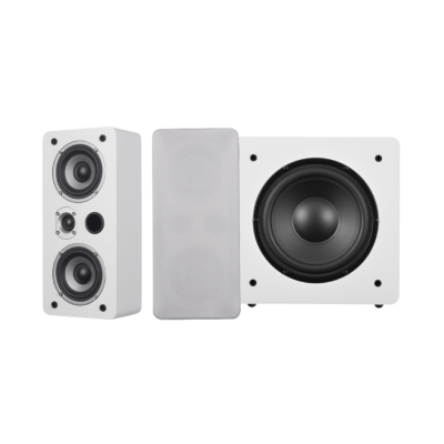 Dynavoice Magic LCR-4 Challenger Sub 8 2.1 kaiutinpaketti, valkoinen