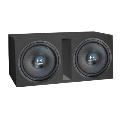 Portattu 2x15 tuuman bassokotelo, jossa 2 kpl Hammer Tech LCW15V2D4