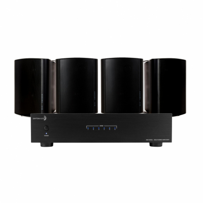 Dayton Audio MA1240 & 2 paria DLS MB5i mustaa ulkokaiutinta