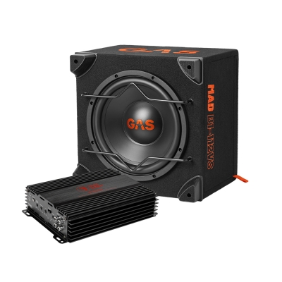 GAS MAD B1-112VS bassopaketti Bass Habit RA2000W:n kanssa