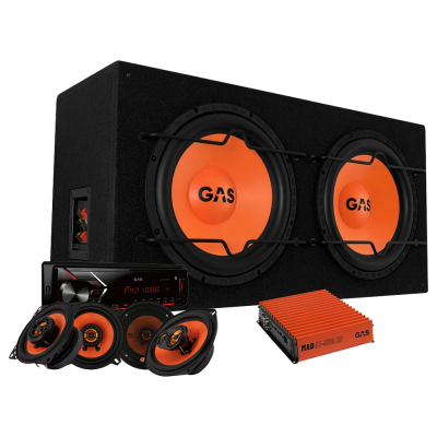 GAS MAD B1-212 GMA152BTR:llä, MAD X1-kaiuttimet & vahvistin