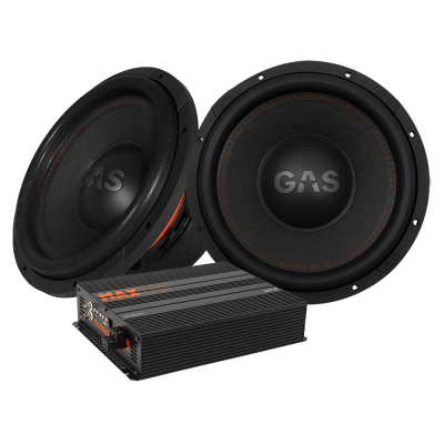 2-pack GAS MAX S1-15D1 ja MAX PA1-5000.1DZ1, 2x15 bassopaketti