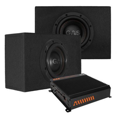 Sirotettu bassopaketti, jossa on kaksoiset GAS MAX 6.5” bassokaiuttimet