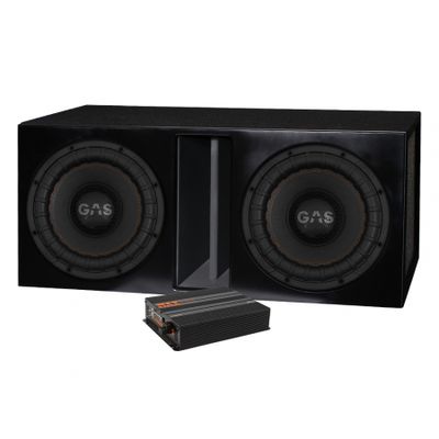 2-pakkaus GAS MAX S2-12D1 portatussa laatikossa MAX PA1-5000.1DZ1, bassopaketti