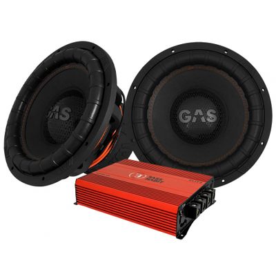 2-pakkaus GAS MAX S2-15D1 & SPL ELITE 5100.1DF, bassopaketti