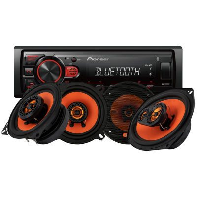 Pioneer MVH-230BT & GAS MAD X1-kaiuttimet, autostereopaketti