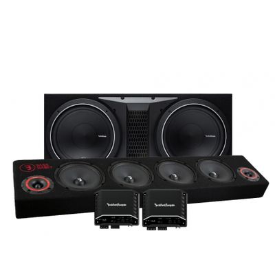 Rockford Fosgate P1-2x12 raggarpaketti Play SPL64:llä