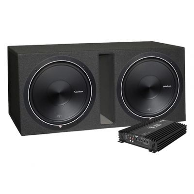 Rockford Fosgate P1S415 2x15 & Play Power 1000.1, baspaketti