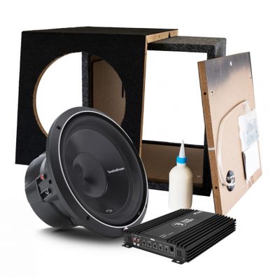 Rockford Fosgate P3D2-12 & Bass Habit Play Power 600.1, bassopaketti rakennussarjana