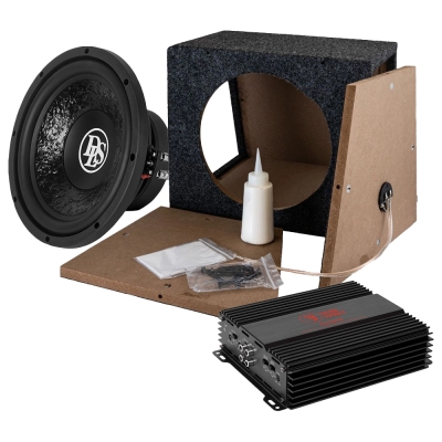 DLS PE10.D2 suljettu bassokotelo rakennussarjana vahvistimella