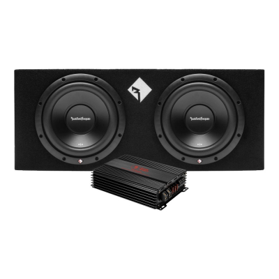 Rockford Fosgate R2-2X10 ja Bass Habit RA2000W, bassopaketti