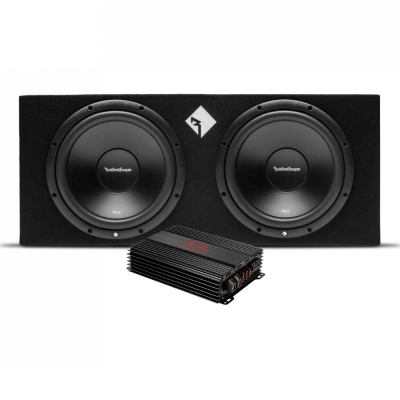 Rockford Fosgate R2-2X12 ja Bass Habit RA2000W, bassopaketti