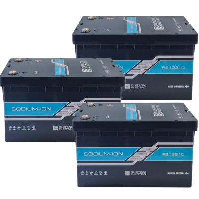 Akkupakkaus, 3 kpl CustomElectro RS 12-210 Sodium-Ion
