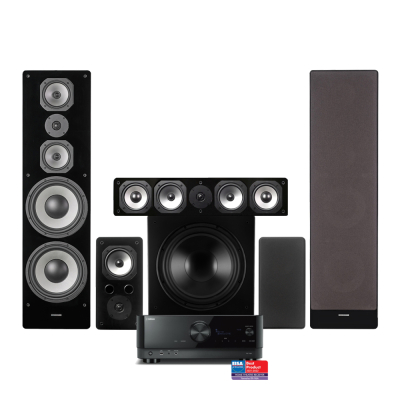 Yamaha RX-V6A & Dynavoice Challenger M-105 5.1 kotiteatteripaketti, musta