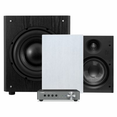 Yamaha WXA-50 & System One IW690 med subwoofer, 2.1 stereopaket