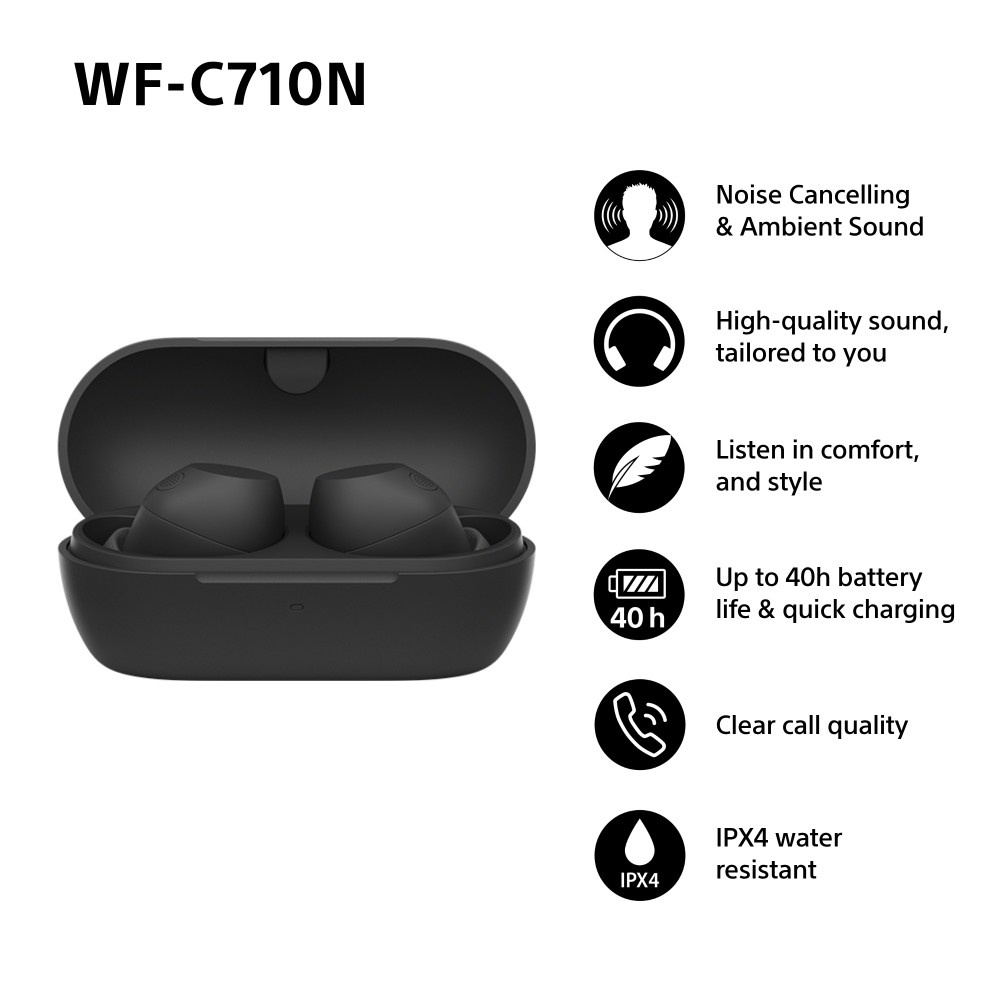 SONY WF-C710N aidot langattomat kuulokkeet, musta