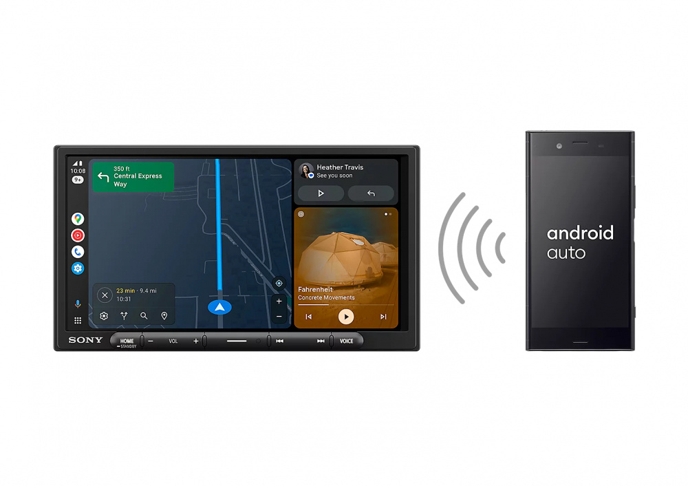 Sony XAV-AX4050, bilstereo med trådlös CarPlay och Android Auto