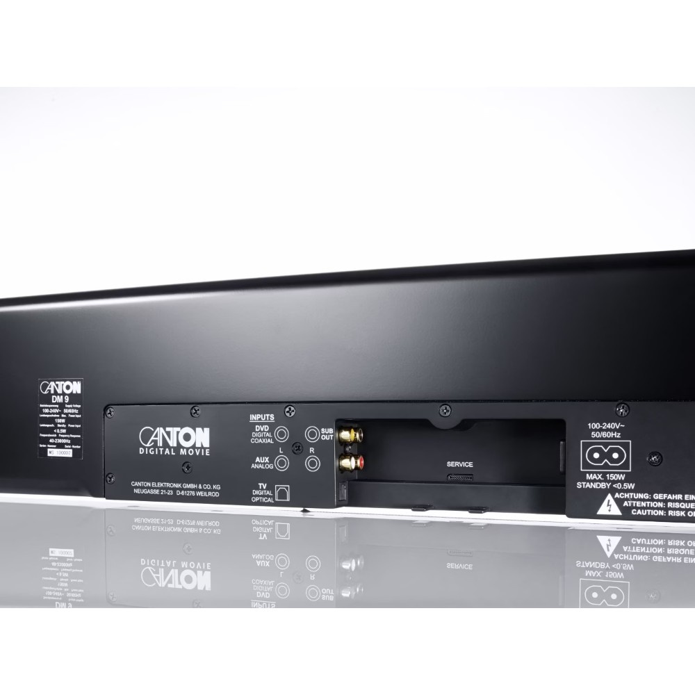 Canton DM 9, ohut soundbar virtuaalisella surroundilla, valkoinen