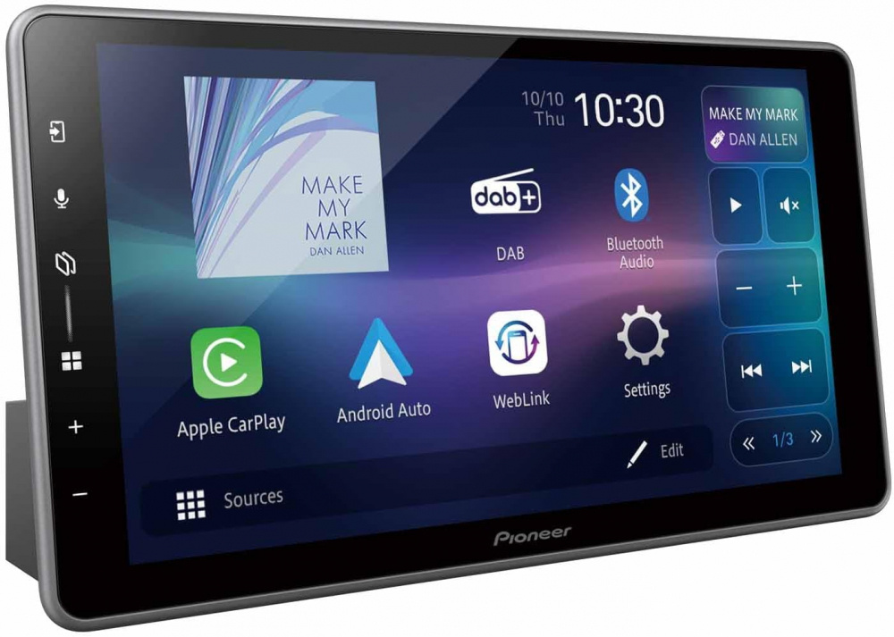 Pioneer SPH-DA97DAB-UNI2, 9 tuuman autostereo langattomalla CarPlay/Android Auto -toiminnolla