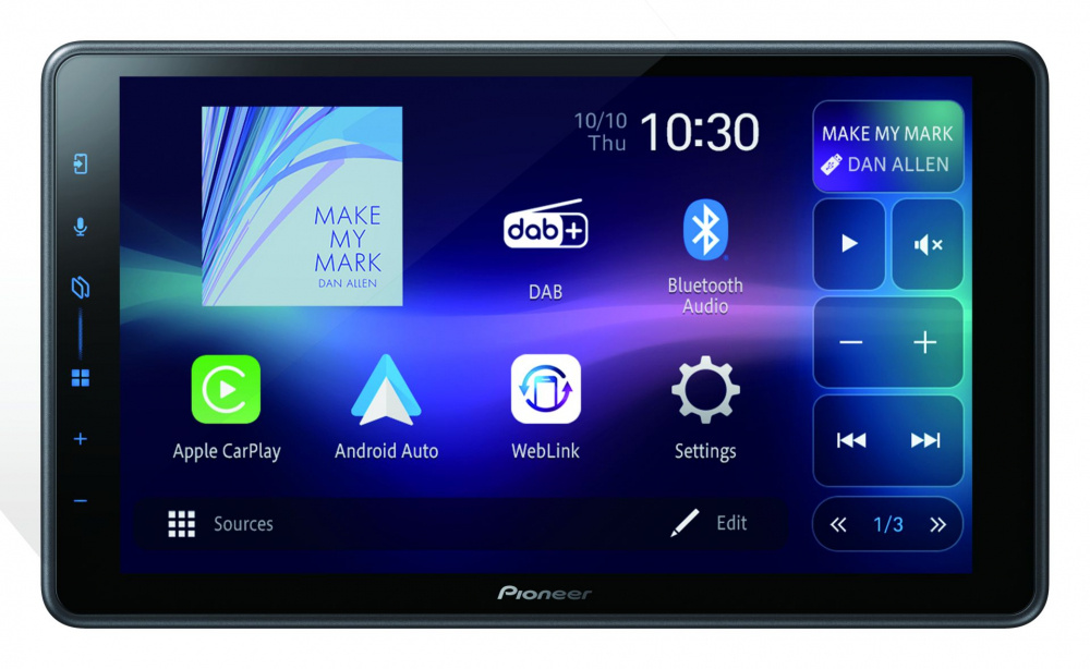 Pioneer SPH-EVO98DAB-UNI 9 tuuman autostereo langattomalla CarPlay/Android Auto -toiminnolla