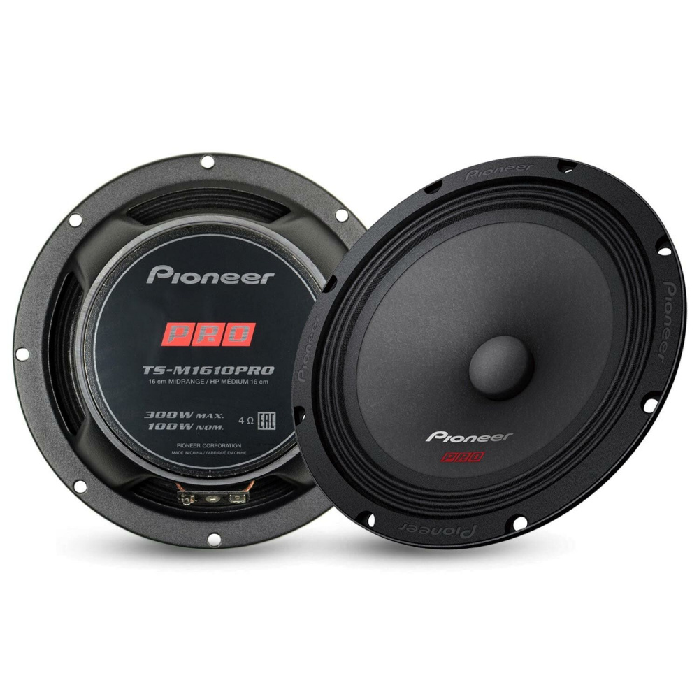 Pioneer TS-M1610PRO, 6,5 tuuman keskiääni, pari