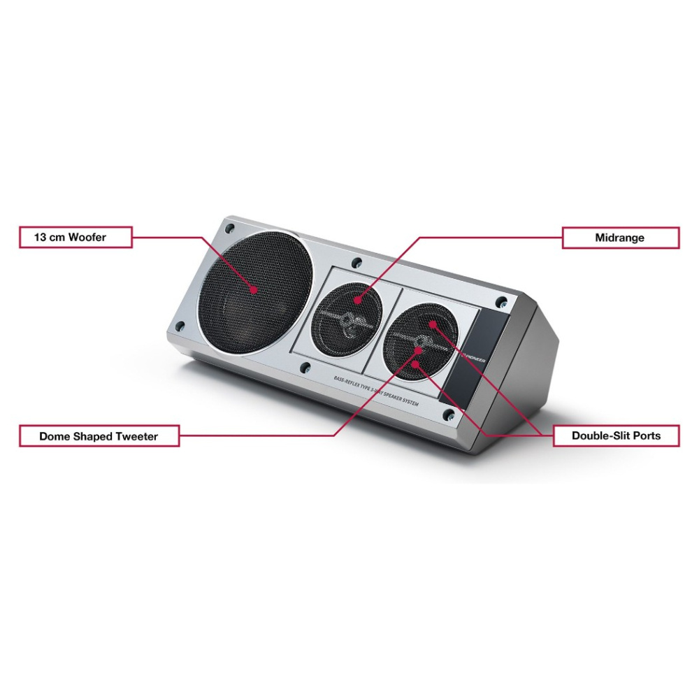 Pioneer TS-X40SXT 3-tiejakoset kaiuttimet retrodesignilla, pari
