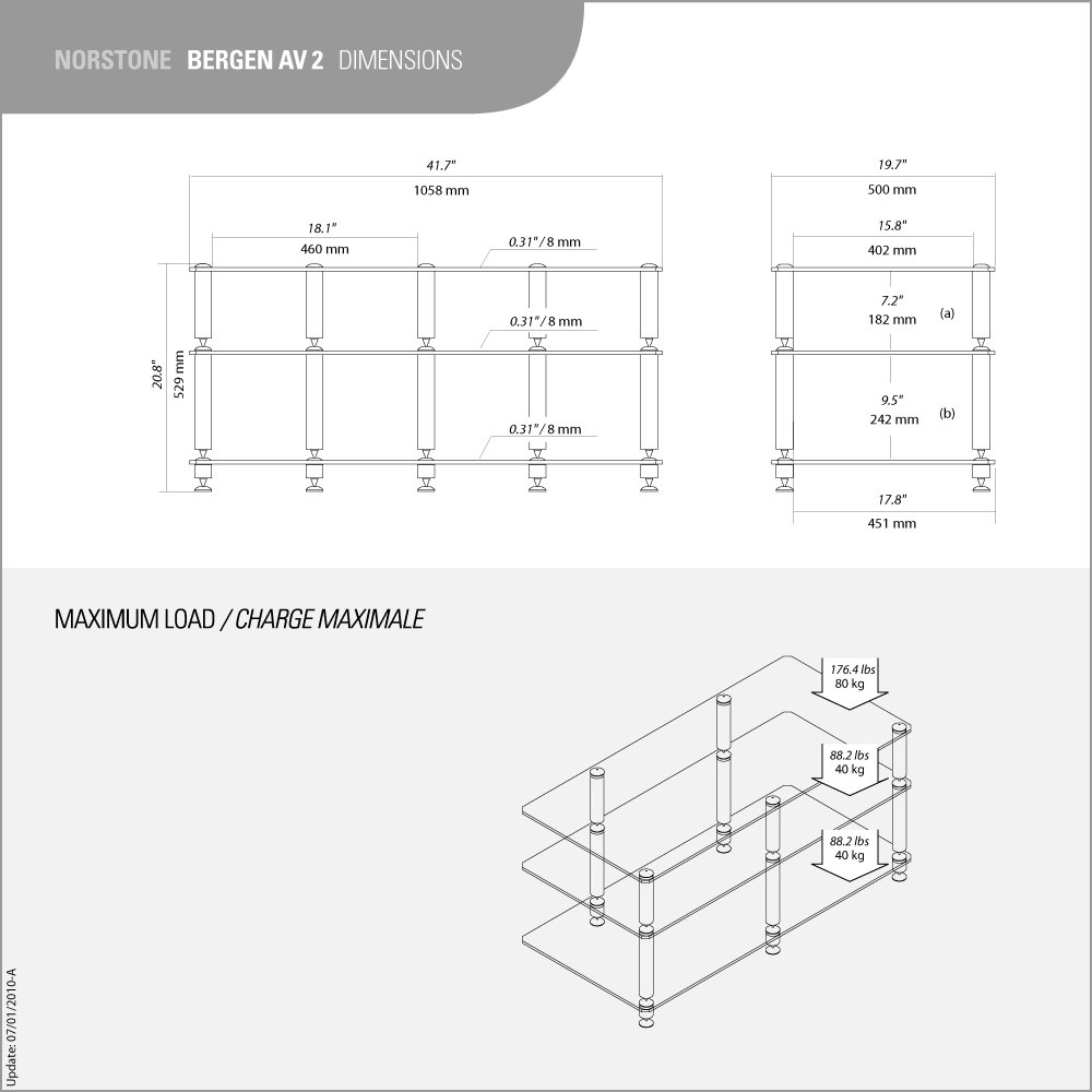 Norstone Bergen AV 2, TV/media-bänk