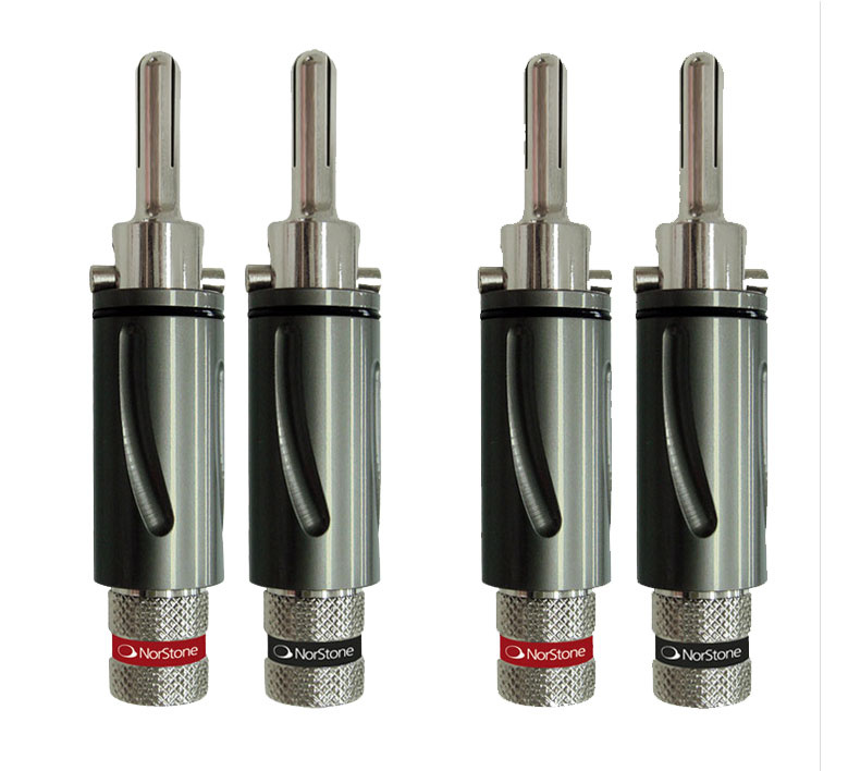 Norstone BLS-500 låsbara banankontakter, 4-pack