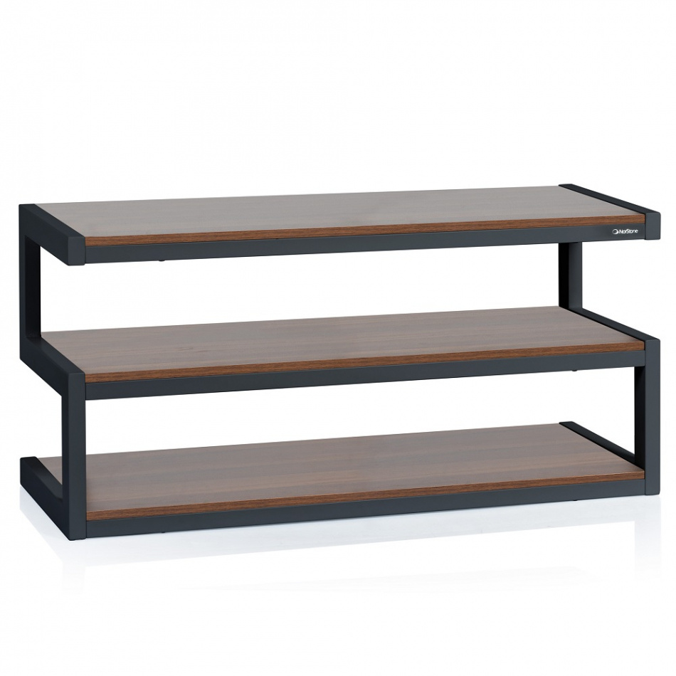 Norstone Esse, mediabänk svart/valnöt