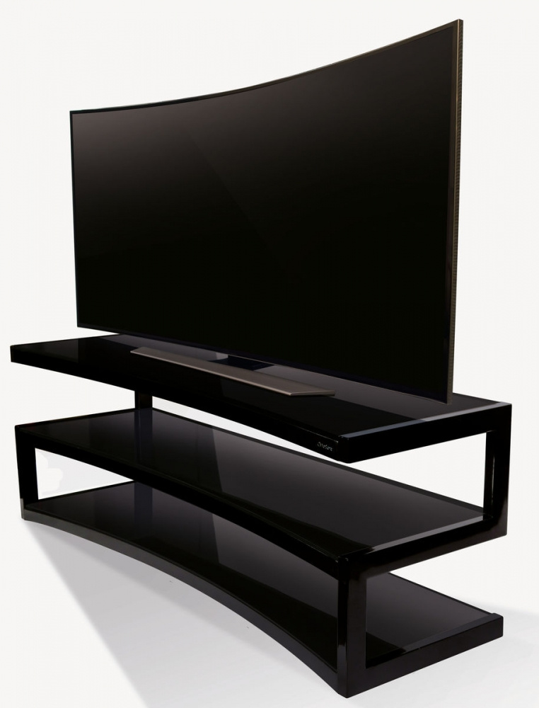 Norstone Esse Curve, mediabänk pianosvart