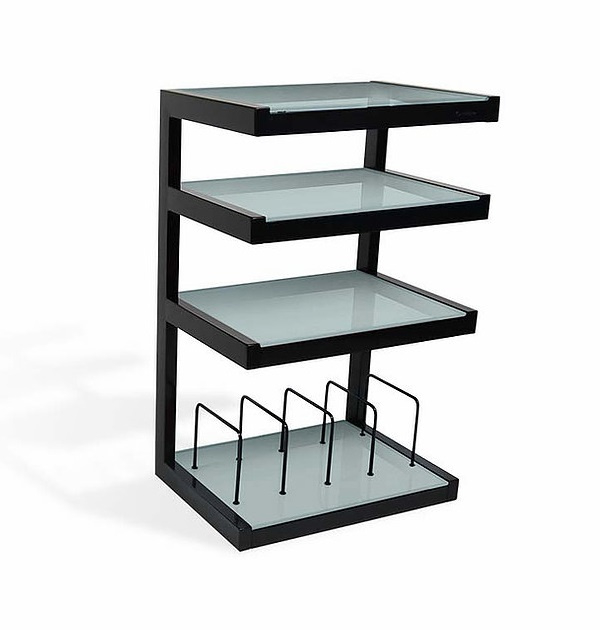 Norstone Esse Hifi Vinyl, mattamusta valkojäätetyillä hyllyillä