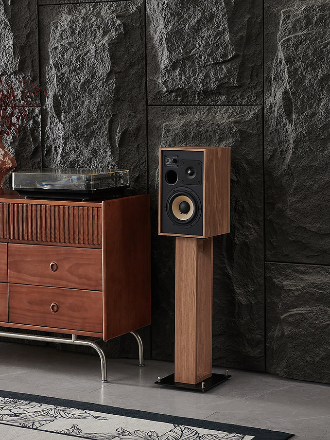 Norstone Alva Plus Kaiutinteline, vaalea tammi