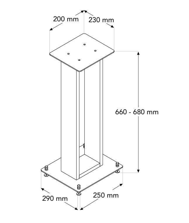 Norstone Alva Plus kaiutinteline, saksanpähkinä