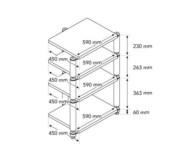 Norstone Kööpenhamina 2 hyllytaso, tammi