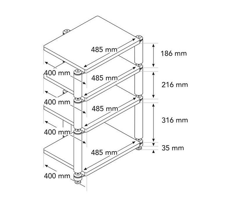 Norstone Kööpenhamina 2 hyllytaso, tammi