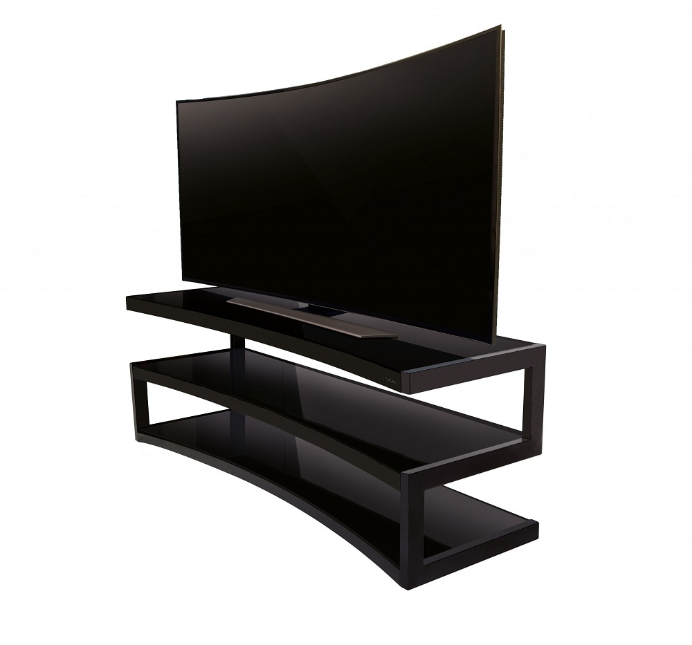 Norstone Esse Curve, mediabänk satin svart