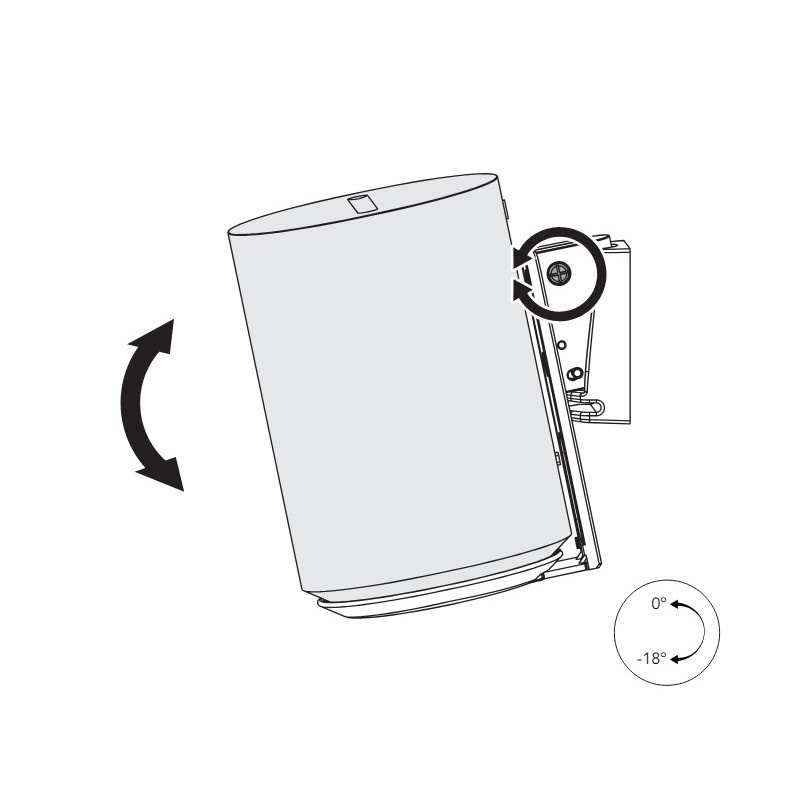 Norstone Sonos Era 100 WM kallistettava seinäkiinnike, musta 