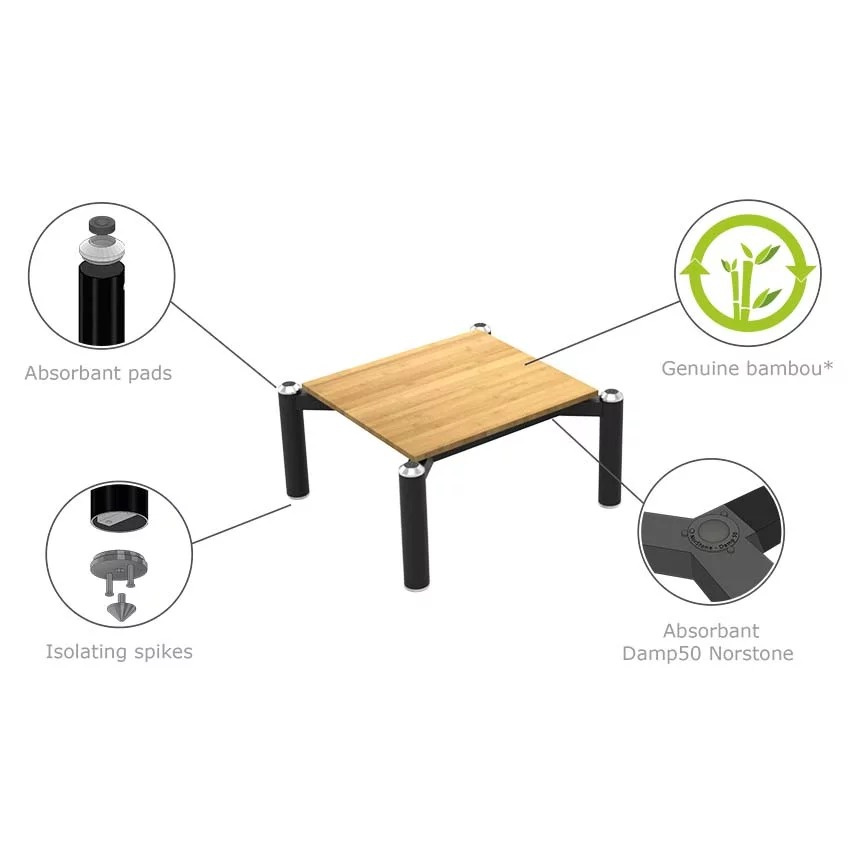 Norstone Spider 2 hyllplan, bamboo