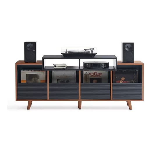 NorStone Oslo Vinyl 1600 mediataso musta/pähkinä
