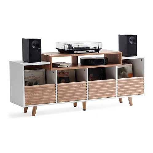 NorStone Oslo Vinyl 1600 mediataso valkoinen/tammi