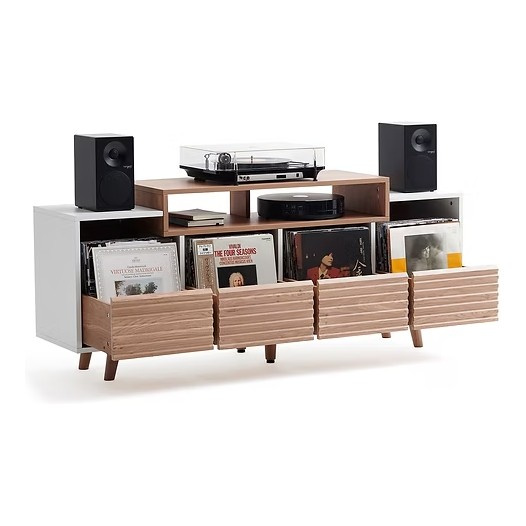 NorStone Oslo Vinyl 1600 mediataso valkoinen/tammi
