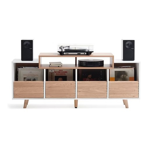 NorStone Oslo Vinyl 1600 mediataso valkoinen/tammi