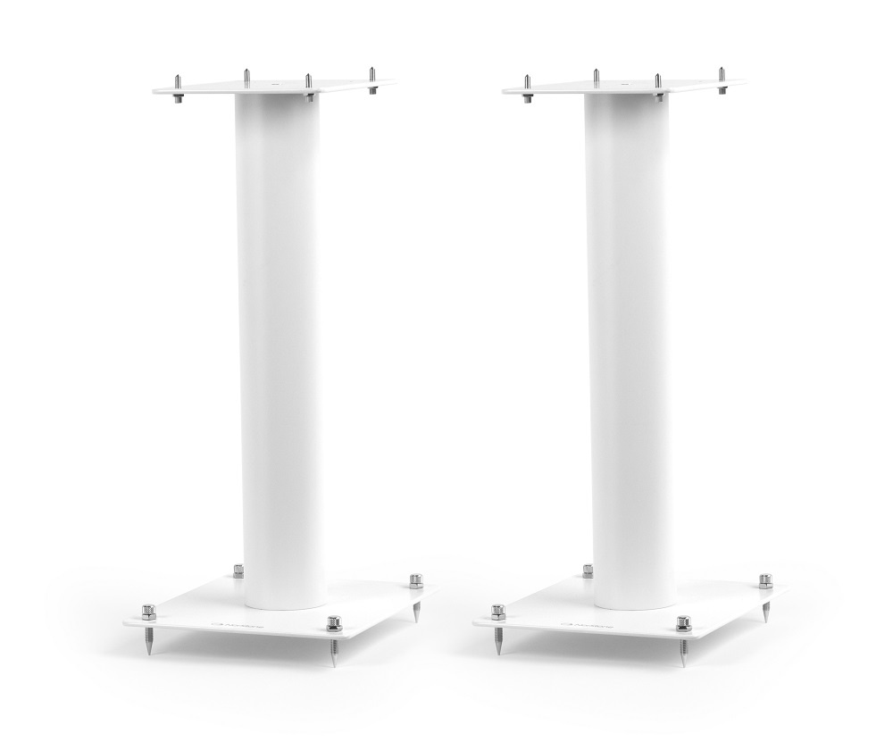 Norstone Stylum 1, högtalarstativ mattvita 50 cm höga